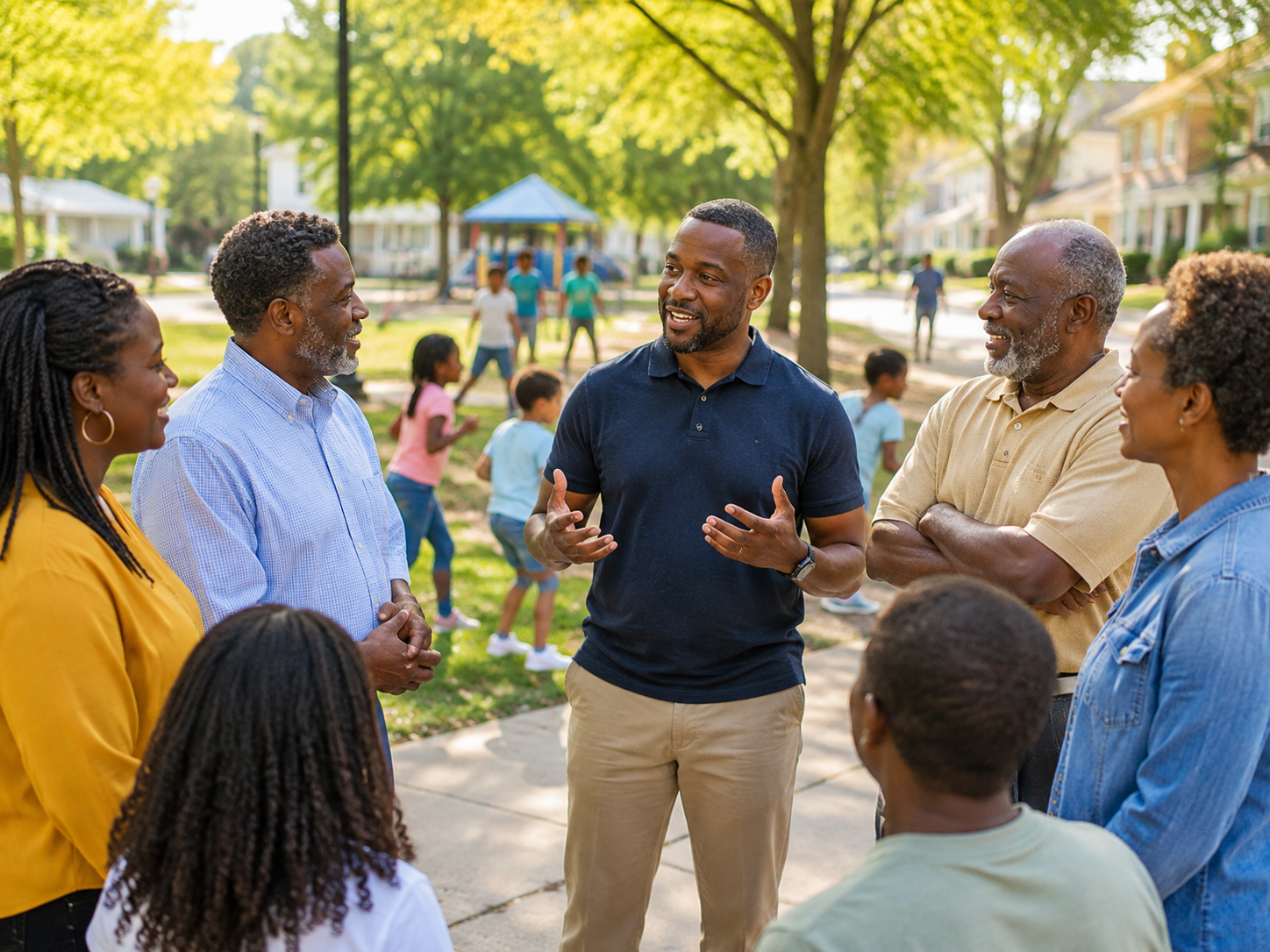 Community volunteers helping neighbors